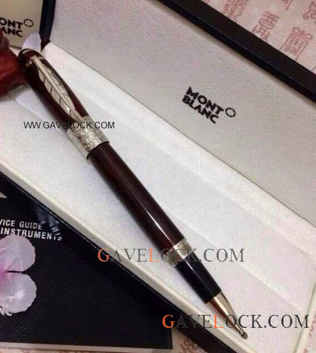 Daniel Defoe Dark Red Rollerball - Mont Blanc Replica Pens